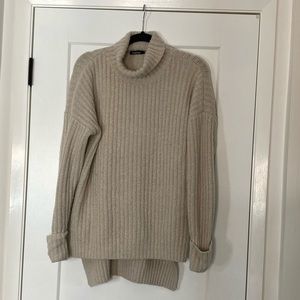Boohoo Sweater Ribbed Oversized Turtleneck Sweater